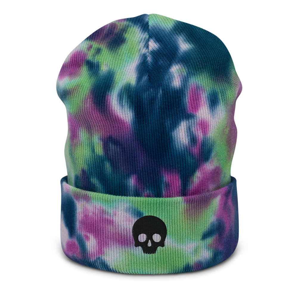 Skull Tie-Dye Beanie - Souvenir Shop - Purple