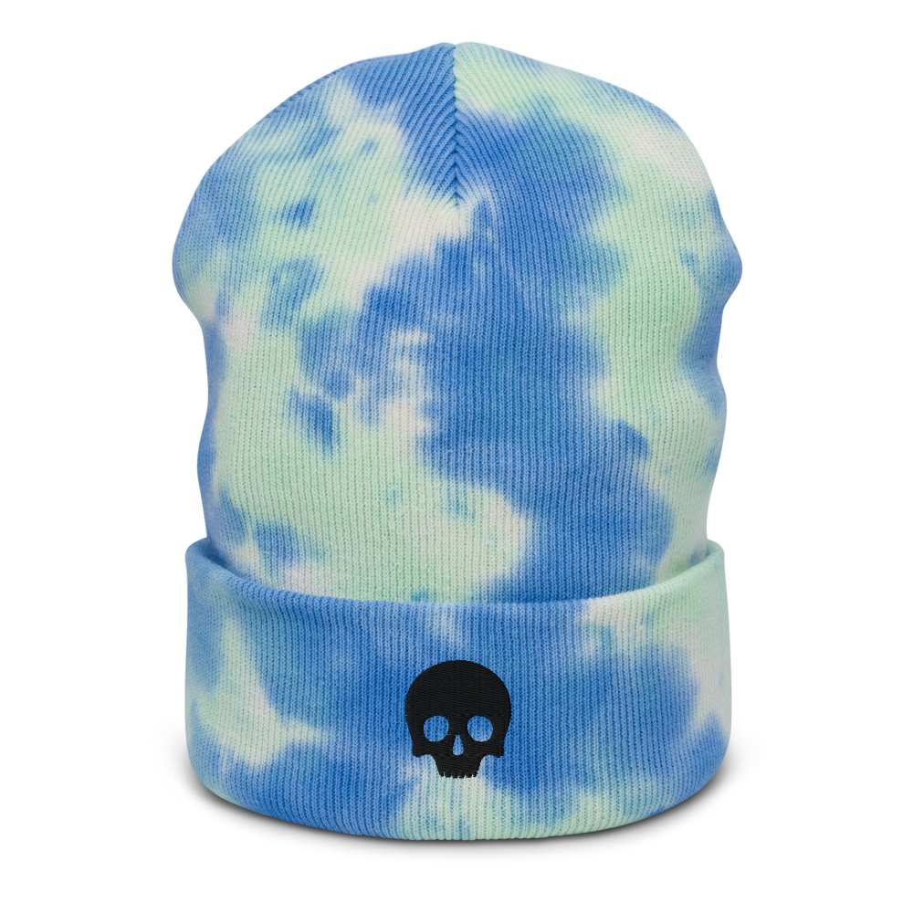 Skull Tie-Dye Beanie - Souvenir Shop - Light Blue