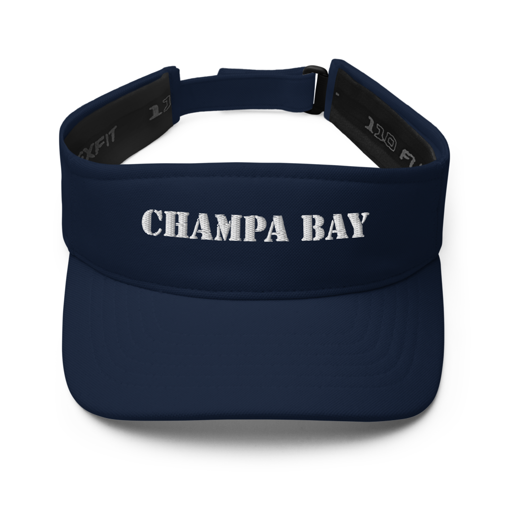 Champa Bay FLEXFit Sun Visor - Beach/Golf/Hiking/Sports Black