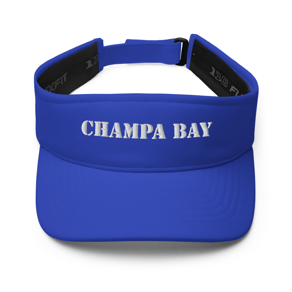 Champa Bay FLEXFit Sun Visor - Beach/Golf/Hiking/Sports Blue