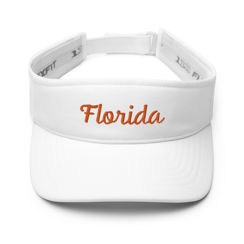 Florida Flexfit Sports Visor - White Front